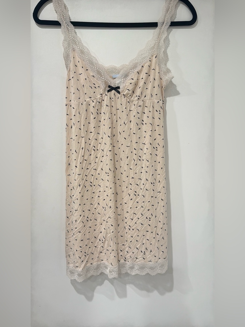 Eberjey Lace Trim Bird Print Chemise Nightgown | Medium | Modal Blend - Picture 1 of 6